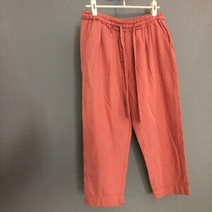 GAP women’s cotton blend cinnamon tie waist cropped capri pants, Medium Petite